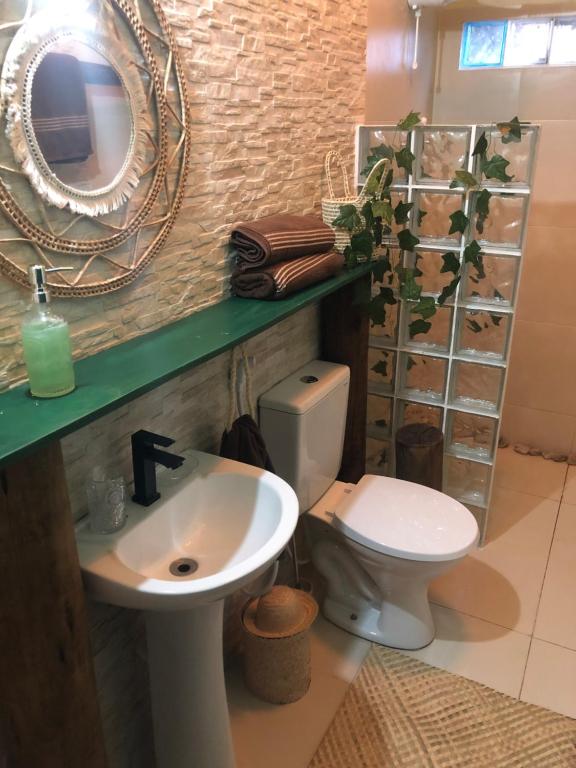 Koupelna v ubytování Casita Cumbuco