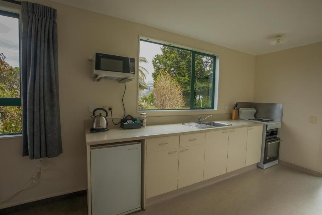 Kuchyň nebo kuchyňský kout v ubytování Rainforest Motel