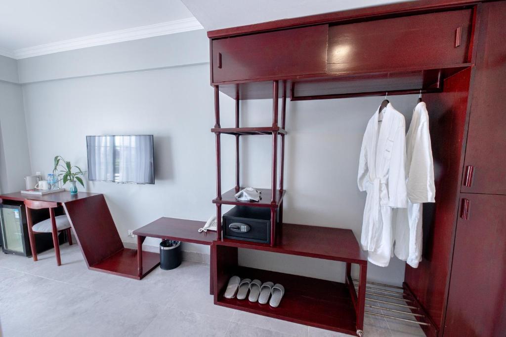 TV a/nebo společenská místnost v ubytování Solar Hotel