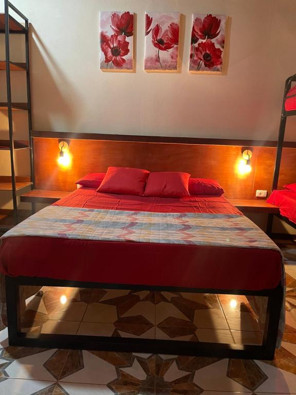 Postel nebo postele na pokoji v ubytování POSADA MIRADIA