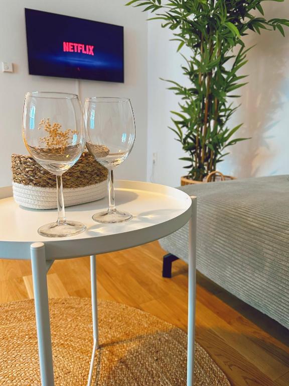 TV a/nebo společenská místnost v ubytování Suites in Mödling