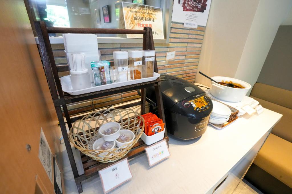 &and COMFY HOTEL Kumamoto Jo View咖啡機或泡茶用具