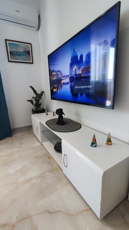TV a/nebo společenská místnost v ubytování Lux Apartman Crnjanski IV, Jagodina