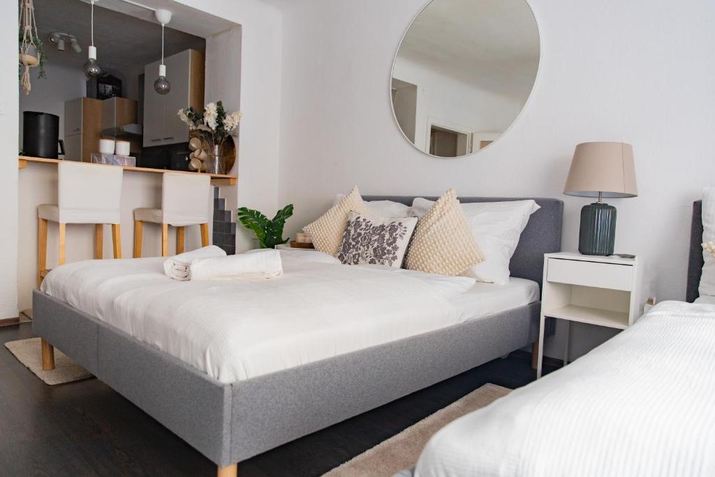 Krevet ili kreveti u jedinici u okviru objekta Studio Apartment, 3 min to U1 Reumannplatz