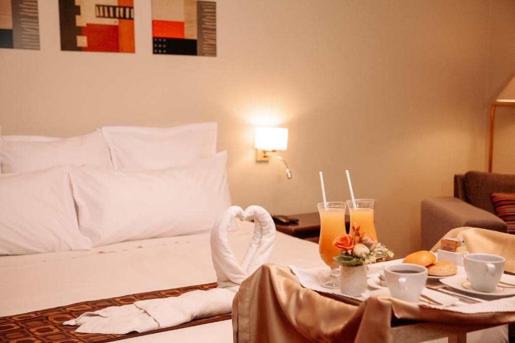 Χώρος καθιστικού στο Hotel Carrera