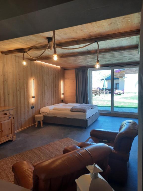 Postel nebo postele na pokoji v ubytování Hotel del Bosco