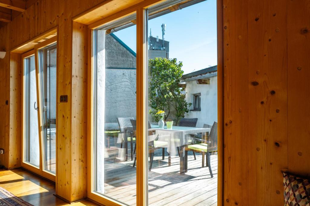 Patio nebo venkovní prostory v ubytování Strohlehm'zhaus