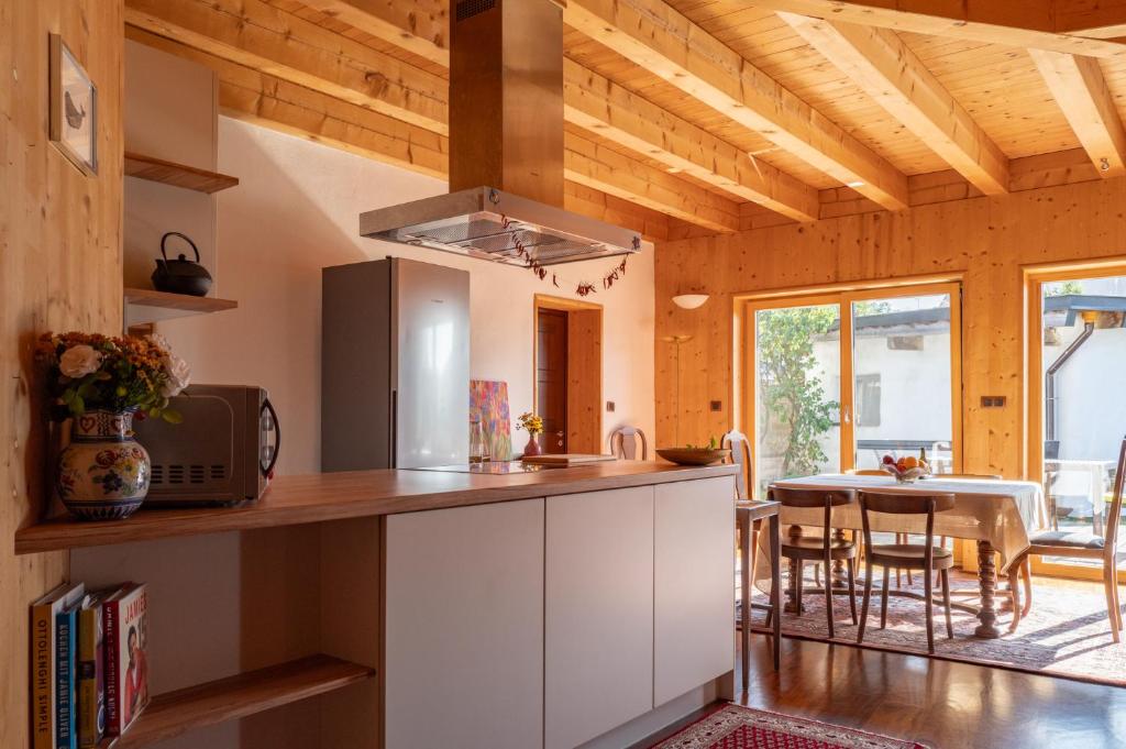 Kuchyň nebo kuchyňský kout v ubytování Strohlehm'zhaus