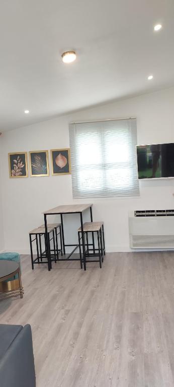 TV a/nebo společenská místnost v ubytování LES GORGES DU VERDON chalet