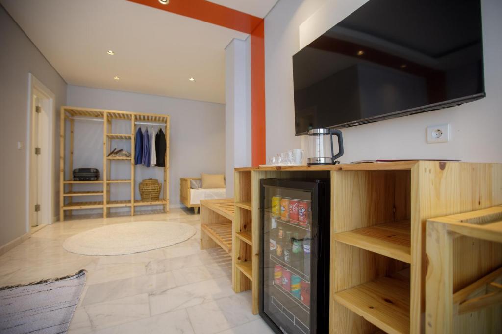 Kuchyň nebo kuchyňský kout v ubytování Cowork Lab Suites