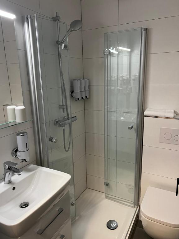 Koupelna v ubytování Gemütliches Studio im Stadtkern mit Kanalblick