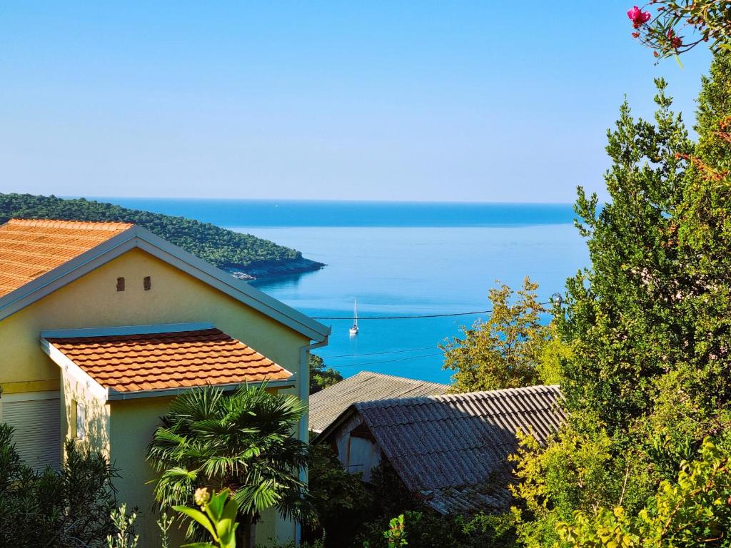 a view of the ocean from a house at Summer house Kruce in Kruče