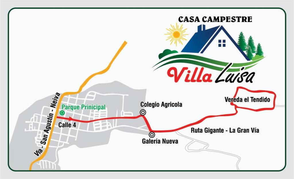 Ett flygfoto av CASA CAMPESTRE VILLA LUISA