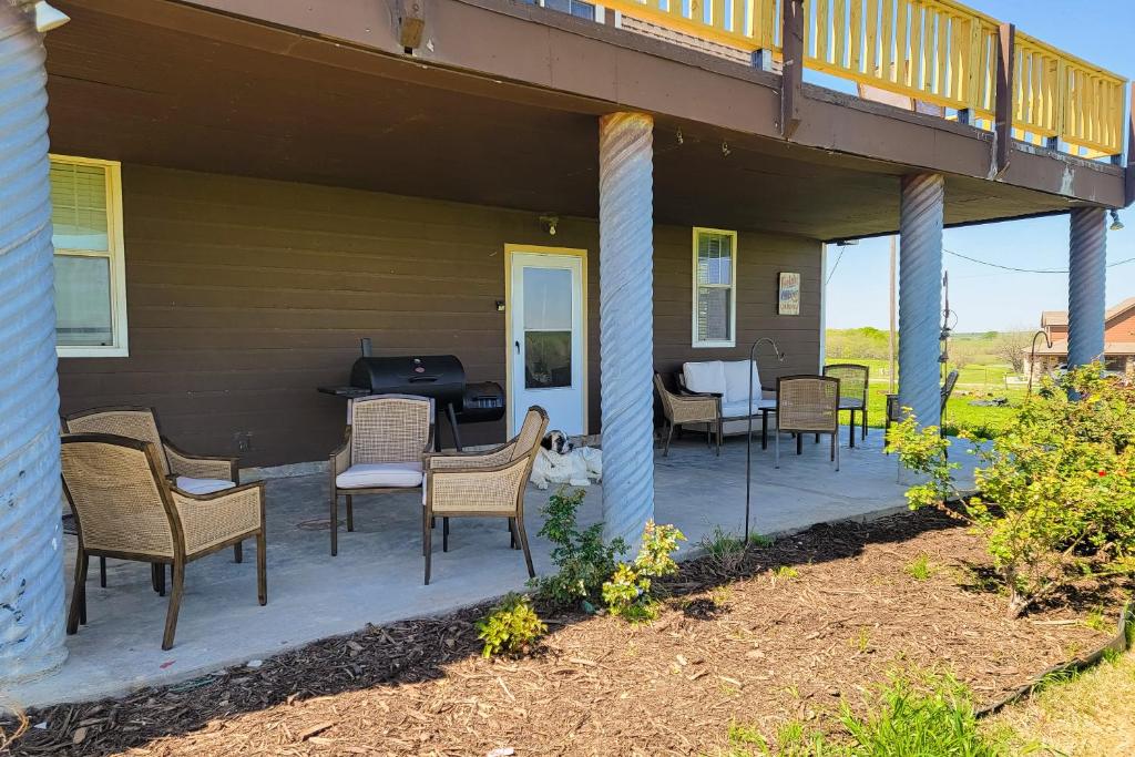 Balkón nebo terasa v ubytování Waterside Retreat
