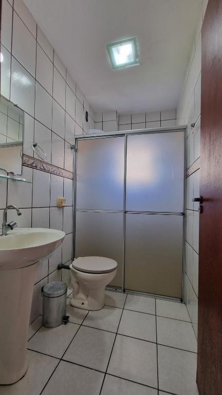 Koupelna v ubytování Pousada Emanuelli