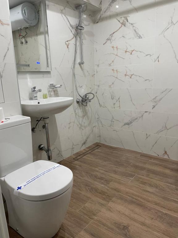Koupelna v ubytování Hotel Rotasar