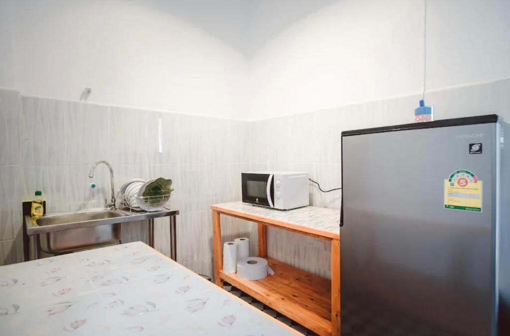 Kuchyň nebo kuchyňský kout v ubytování DANG HOSTEL