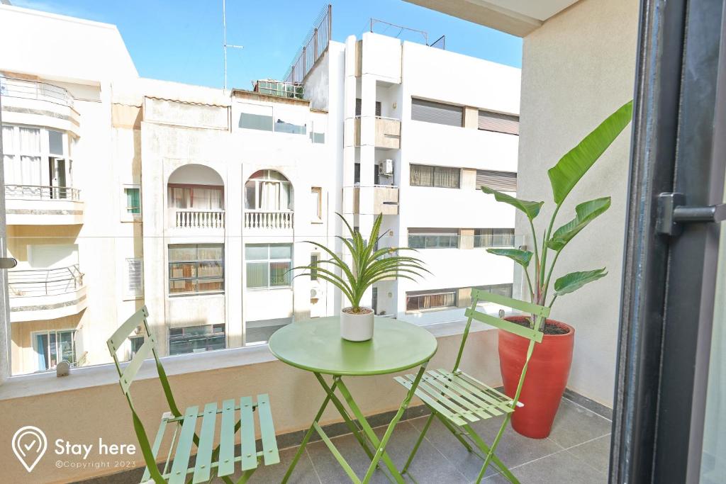 Balkón nebo terasa v ubytování Stayhere Rabat - Agdal 4 - Hotel