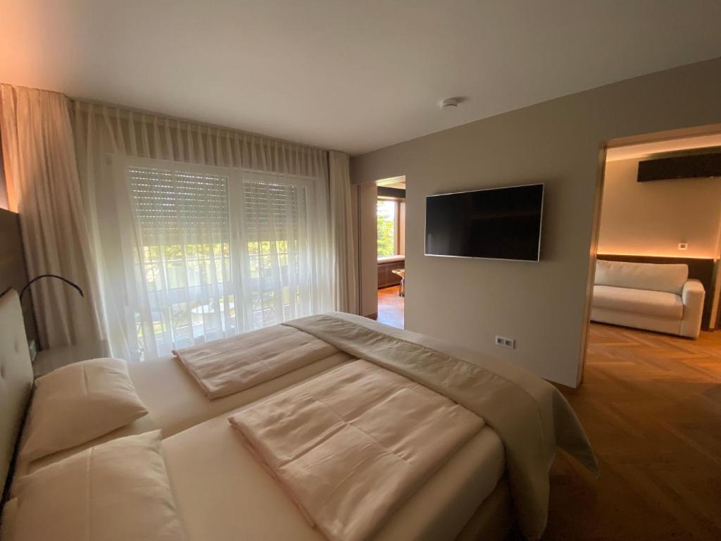 TV a/nebo společenská místnost v ubytování Hotel Villa Elben Lörrach bei Basel