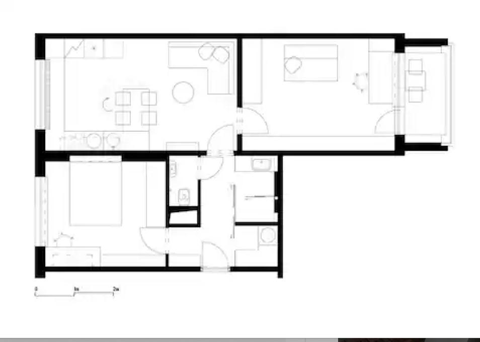 Plan piętra w obiekcie Jana's apartment, free parking