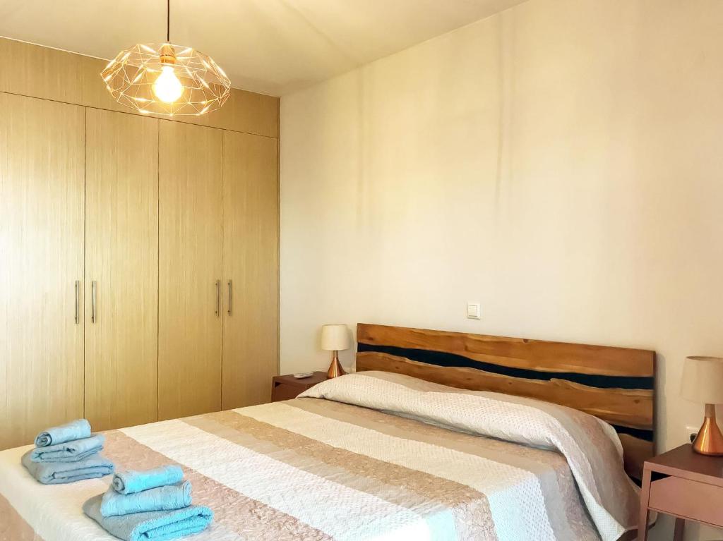 Posteľ alebo postele v izbe v ubytovaní Freedom Apartment Rethymno