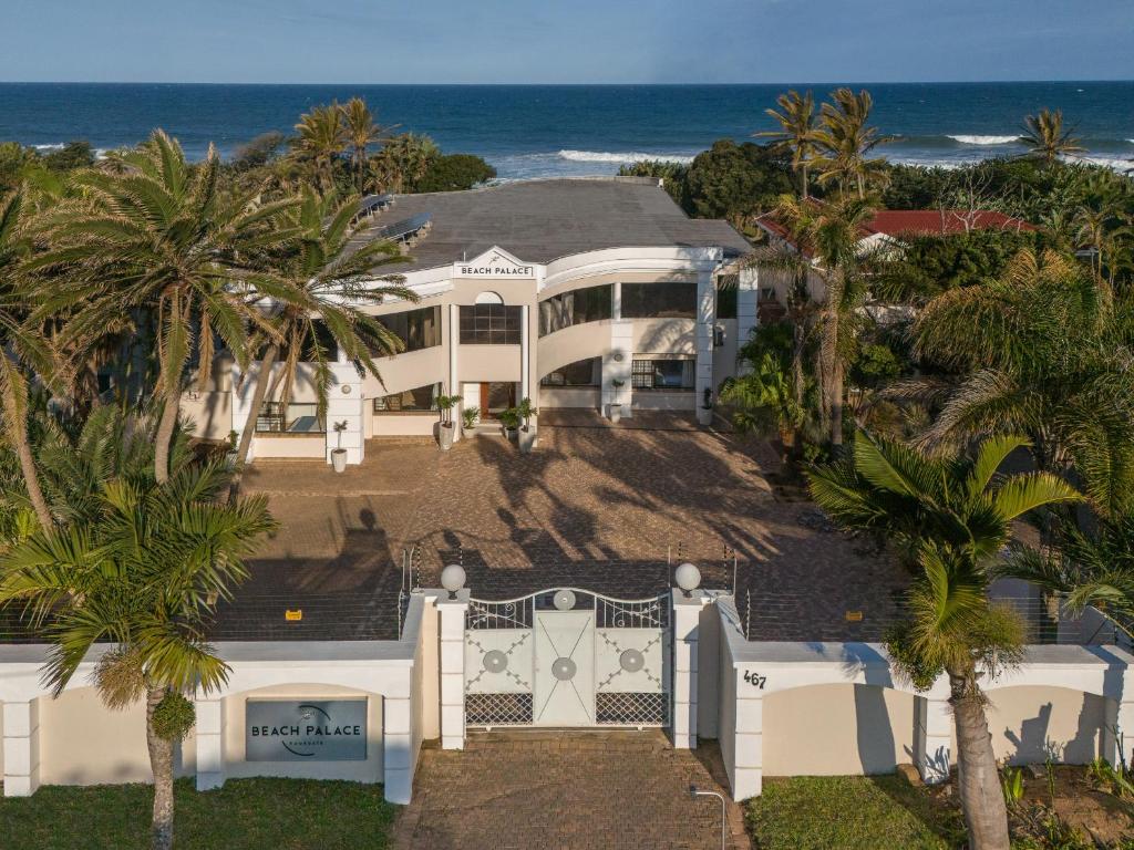 an aerial view of a house with the ocean in the background at The Beach Palace Ramsgate in Margate