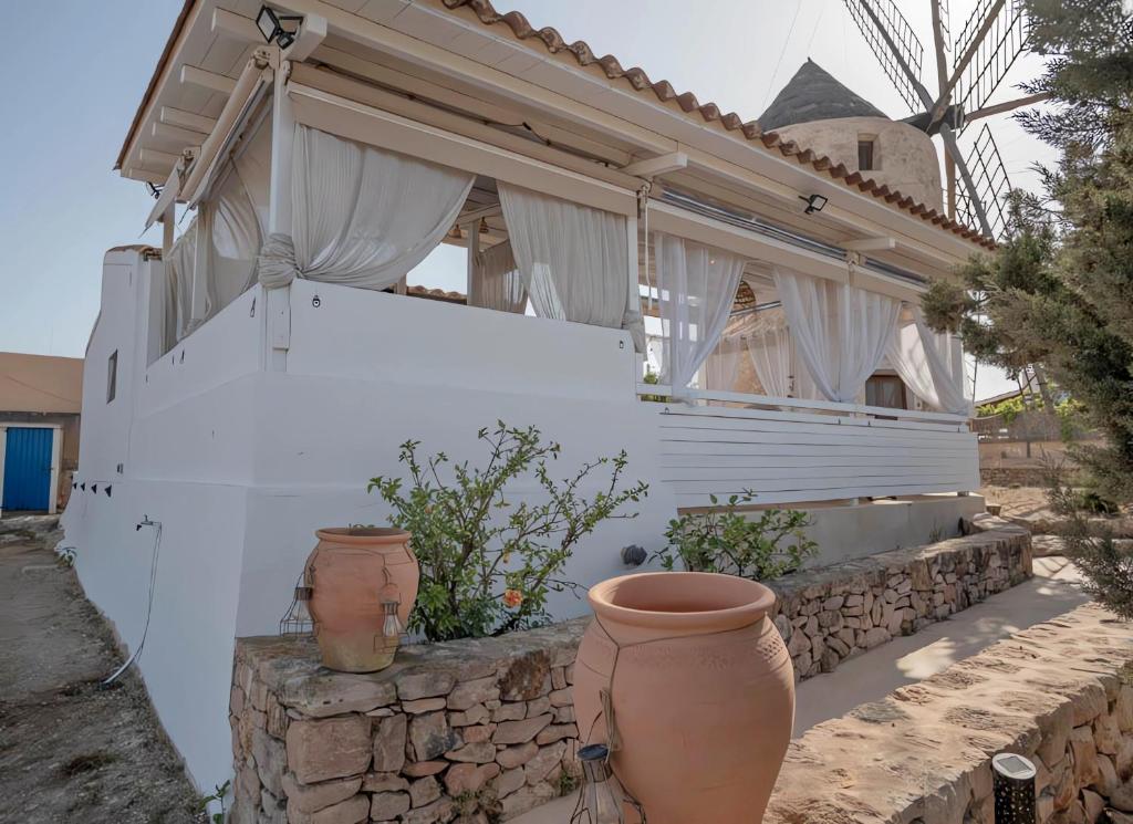 Balkón nebo terasa v ubytování Molino Sa Miranda - Formentera Break