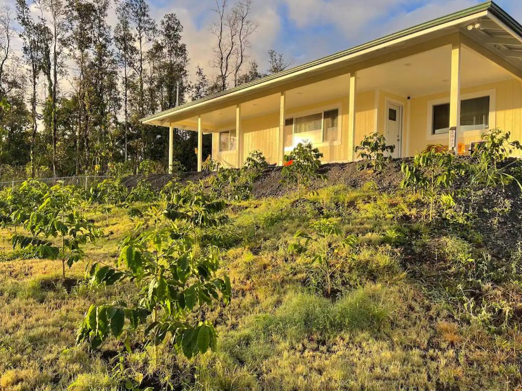 Aed väljaspool majutusasutust Kope Hale Coffee Farm Private Studio near Volcano Park