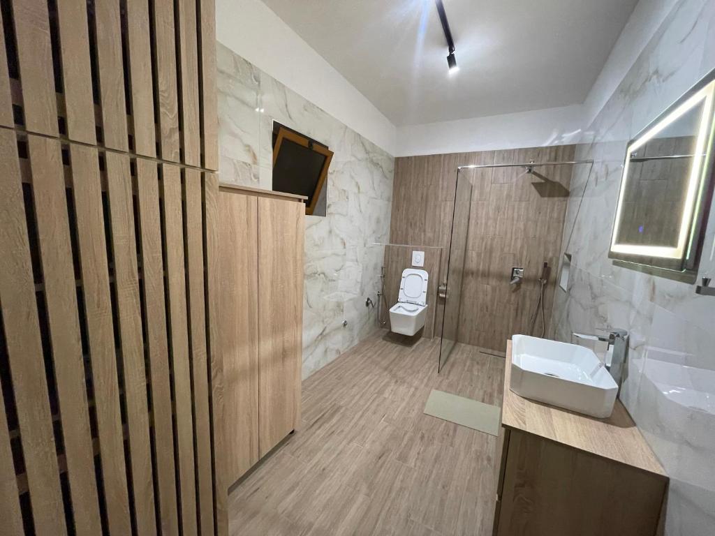 Koupelna v ubytování Guesthouse Enea