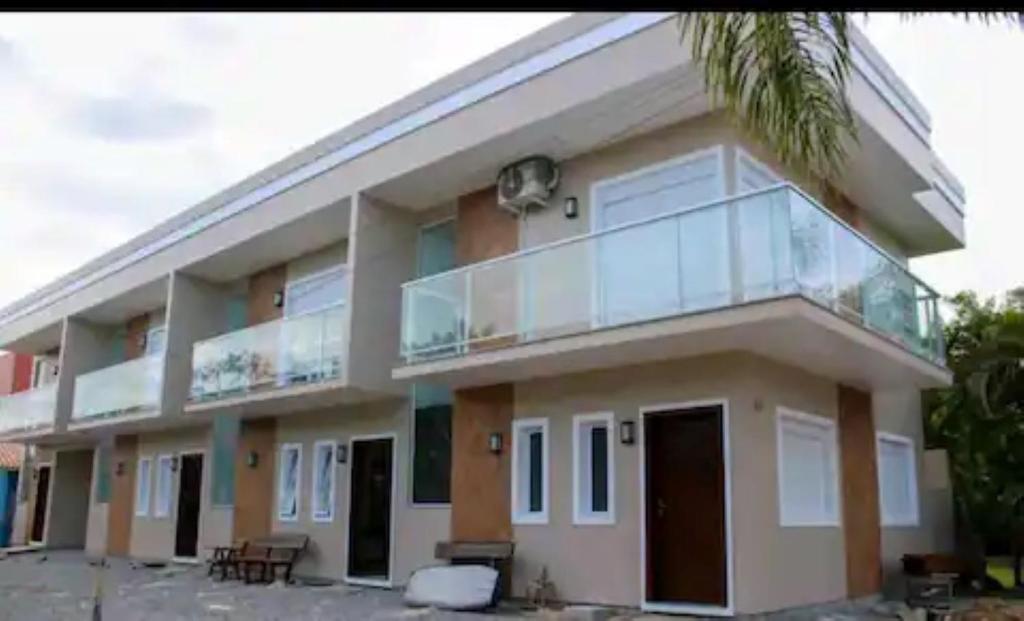 Bygningen som feriehuset ligger i