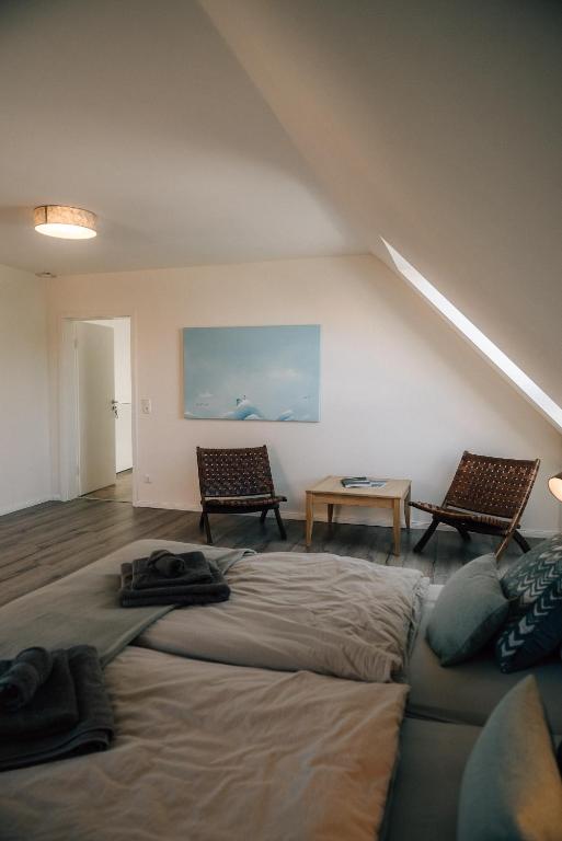 Posezení v ubytování Primesurf House Fehmarn