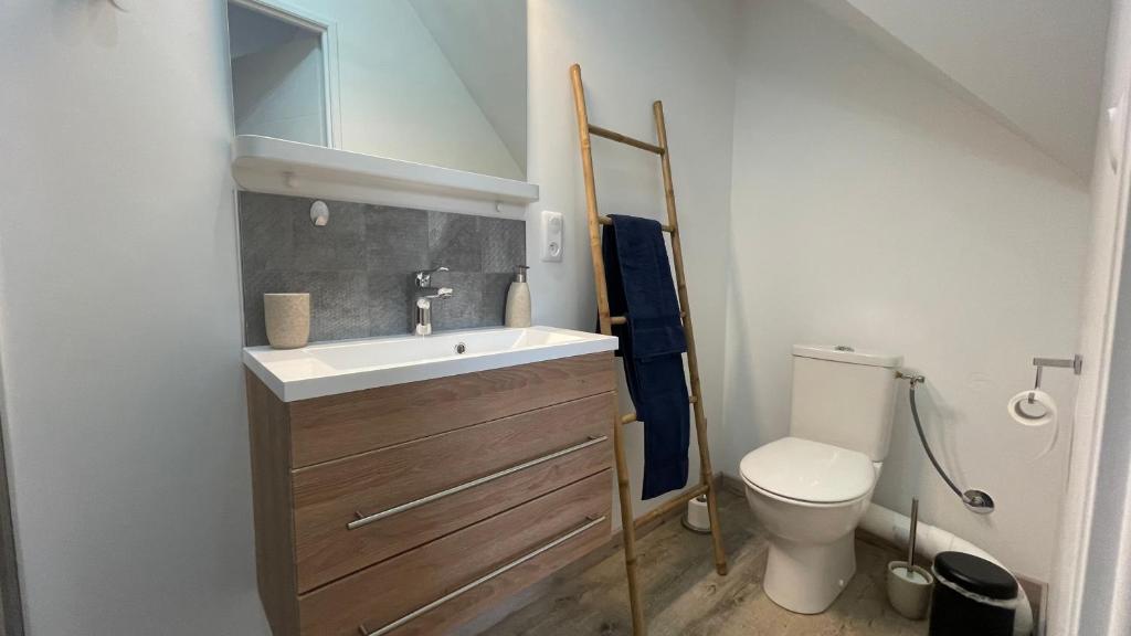 Koupelna v ubytování Chambre Zen - SDB WC Privatif - Entrée autonome - Grande TV NETFLIX