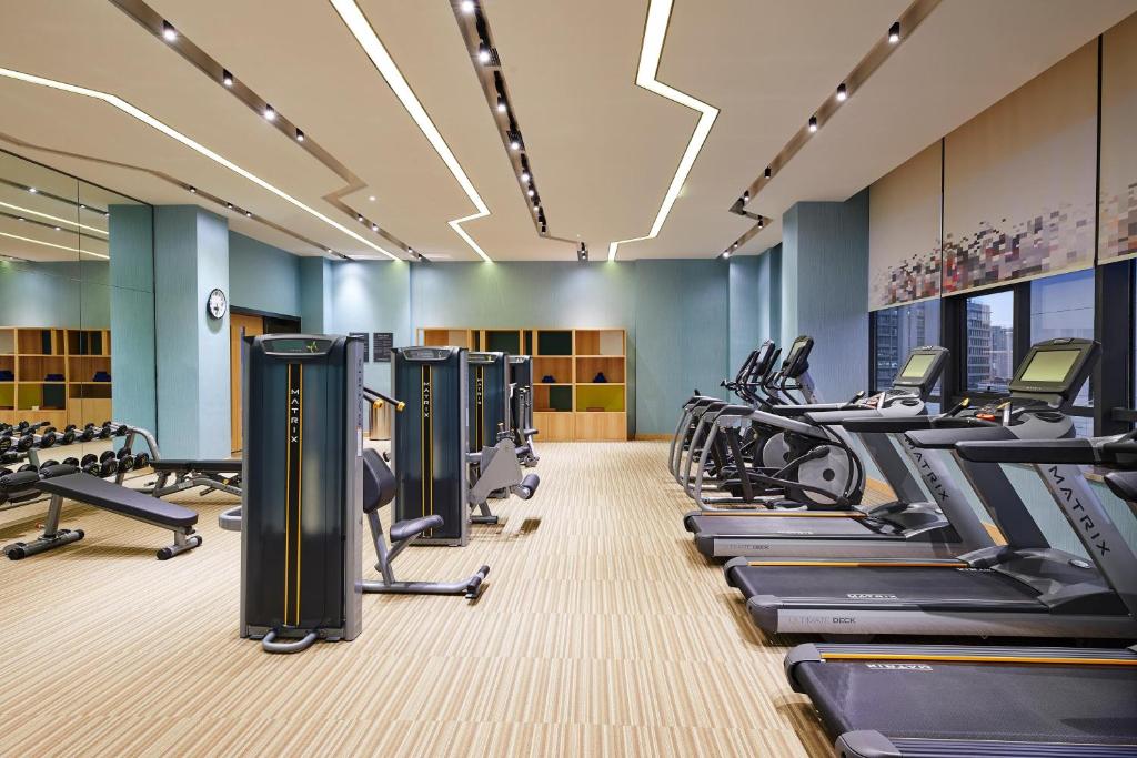 Fitness centrum a/nebo fitness zařízení v ubytování Aloft Shanghai Zhangjiang Haike