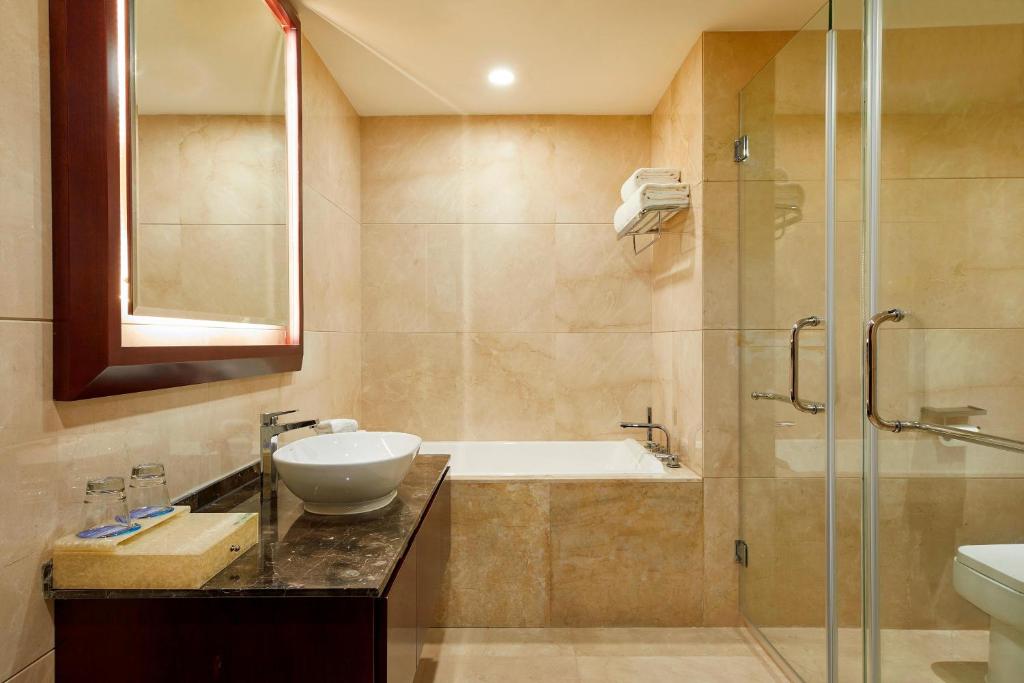 Koupelna v ubytování Four Points by Sheraton Danzhou