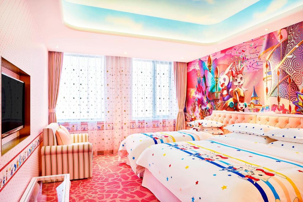 Postel nebo postele na pokoji v ubytování Sheraton Harbin Xiangfang Hotel