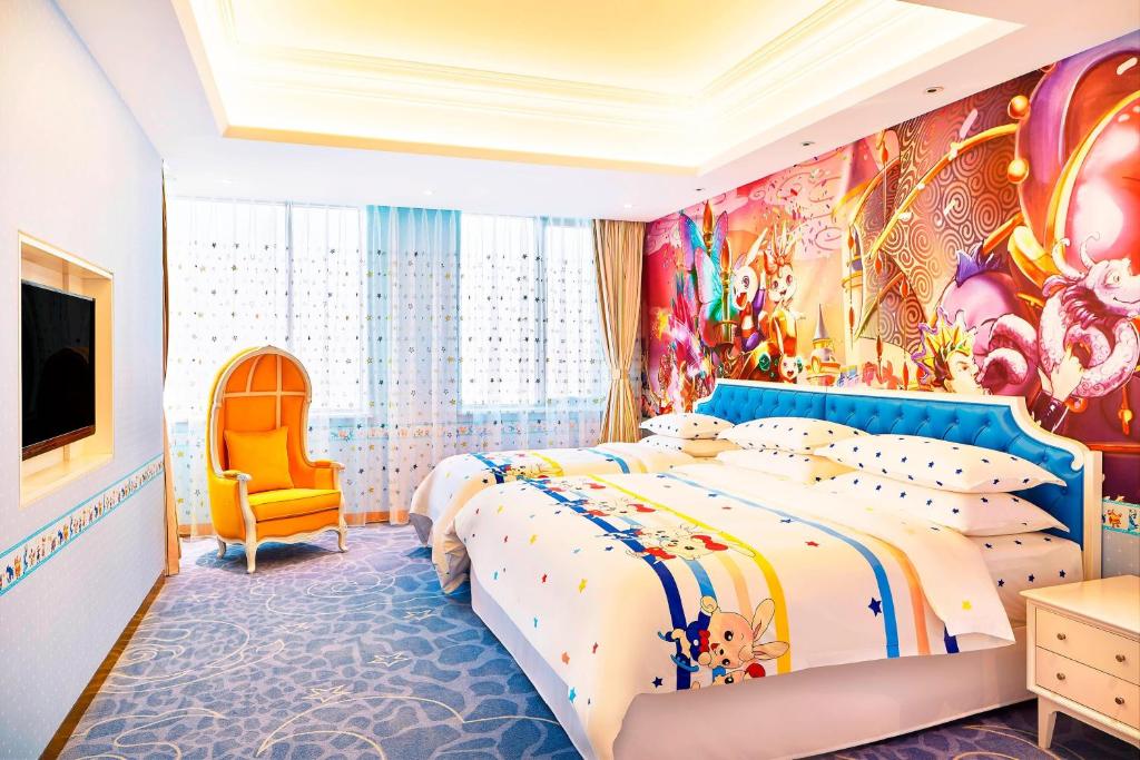 Postel nebo postele na pokoji v ubytování Sheraton Harbin Xiangfang Hotel
