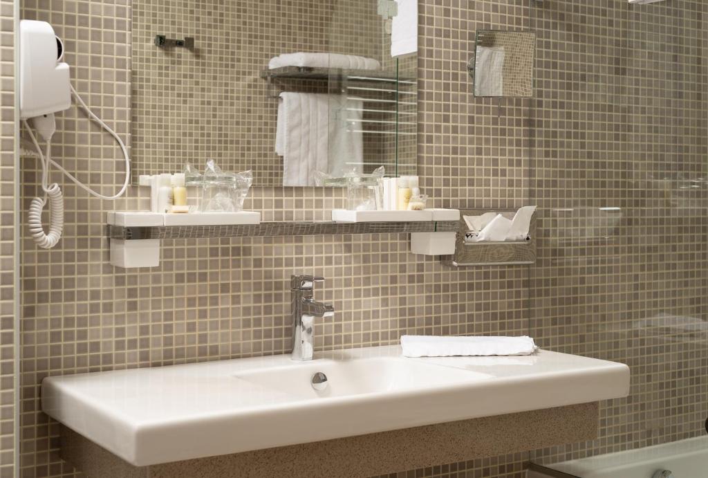 Koupelna v ubytování Art Hotel Kalelarga