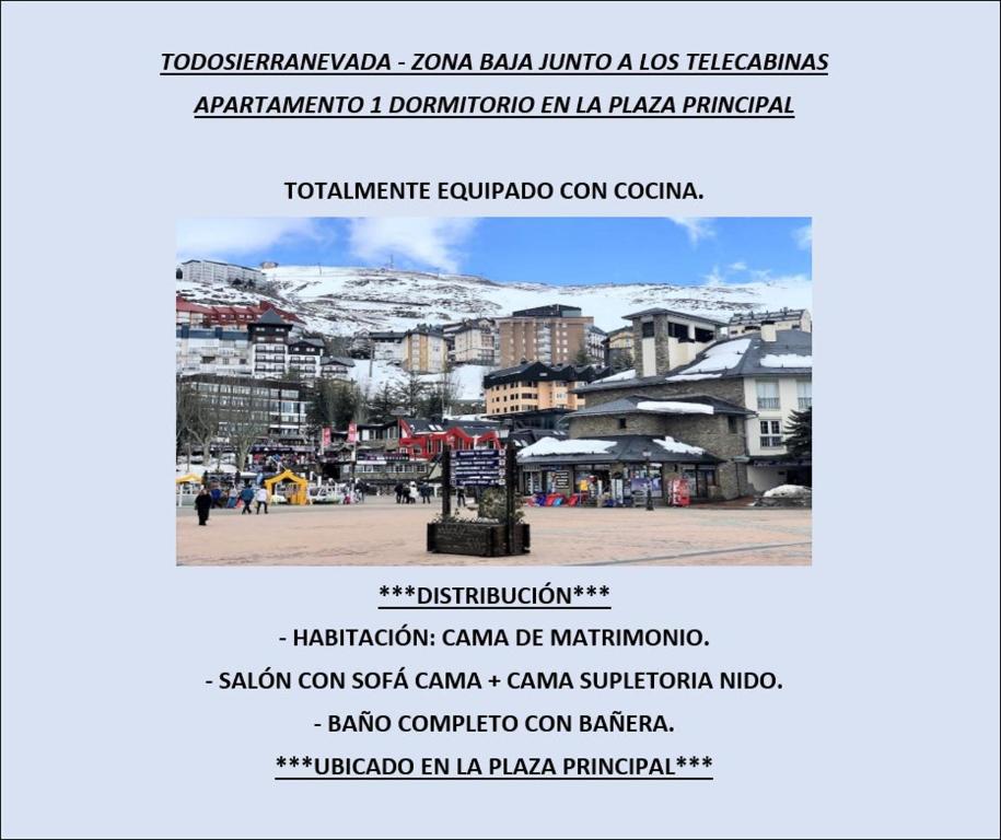 SKI PLAZA SIERRA NEVADA & Zona Baja - Apartamento Con Mountain View