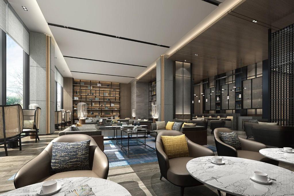Posezení v ubytování Wuhan Marriott Hotel Hankou