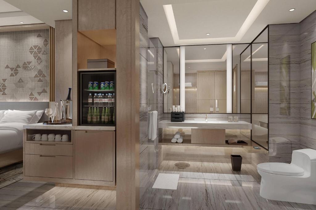 Koupelna v ubytování Courtyard by Marriott Shanghai Songjiang