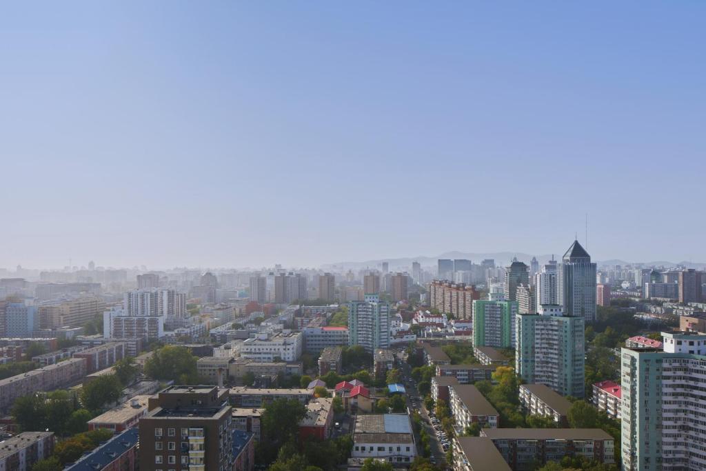 Nespecifikovaný výhled na destinaci Peking nebo výhled na město při pohledu z hotelu