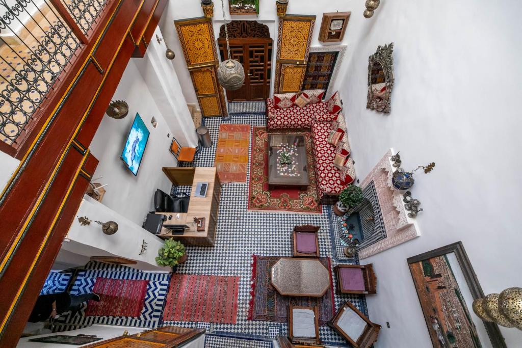 Posezení v ubytování Riad Fes Allouch