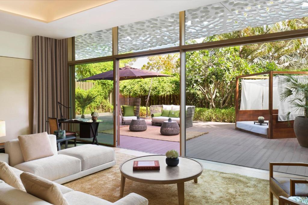 Posezení v ubytování Bvlgari Resort Dubai