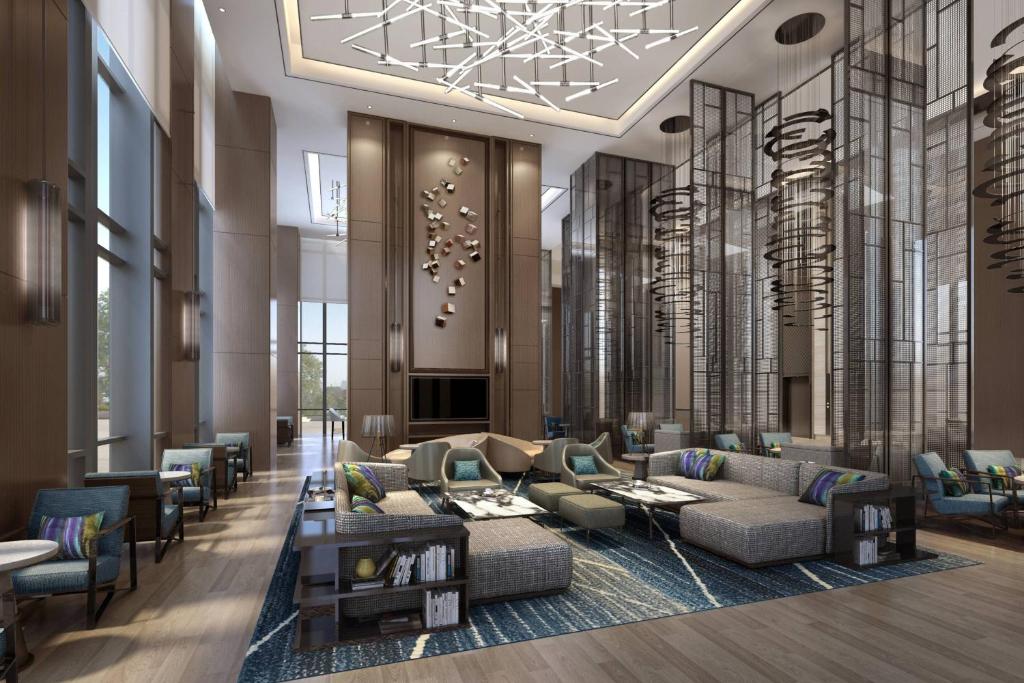 Posezení v ubytování Shanghai Marriott Hotel Pudong South