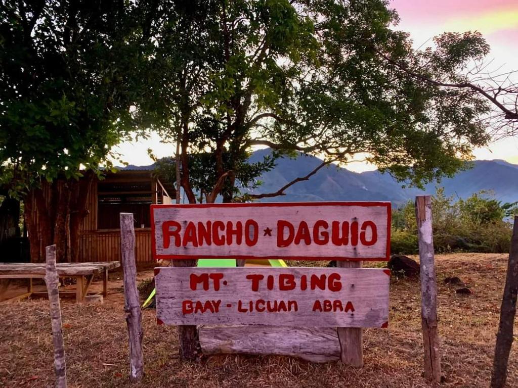 a sign that reads ramón dárbosa antidepressuing in front at Layugan garden resort bucay abra in Bangued