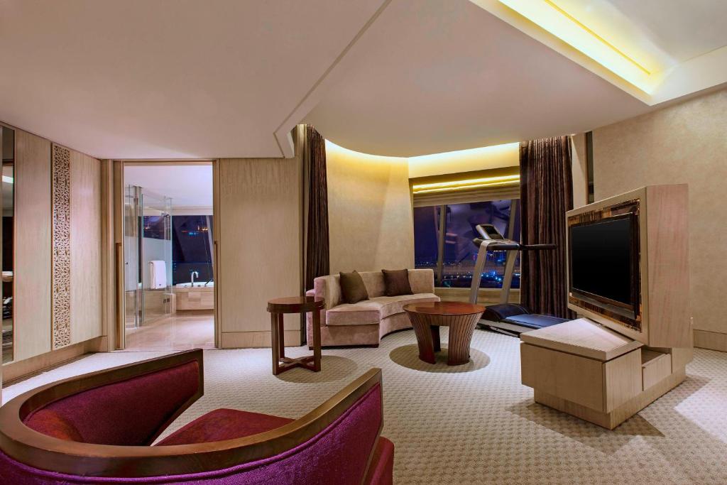 TV a/nebo společenská místnost v ubytování The Westin Xiamen