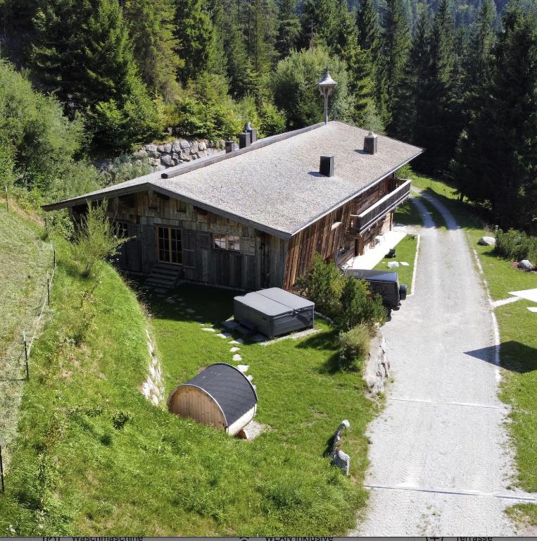 Luxury old wood mountain chalet in a sunny secluded location with gym ...