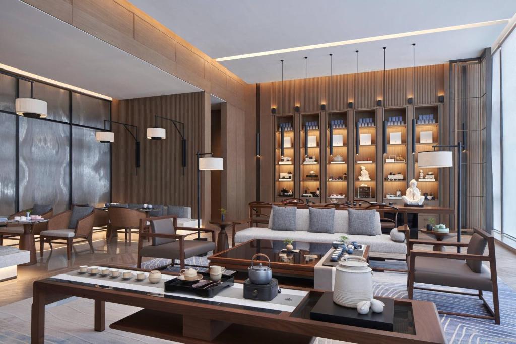Posezení v ubytování Fuzhou Marriott Hotel Riverside