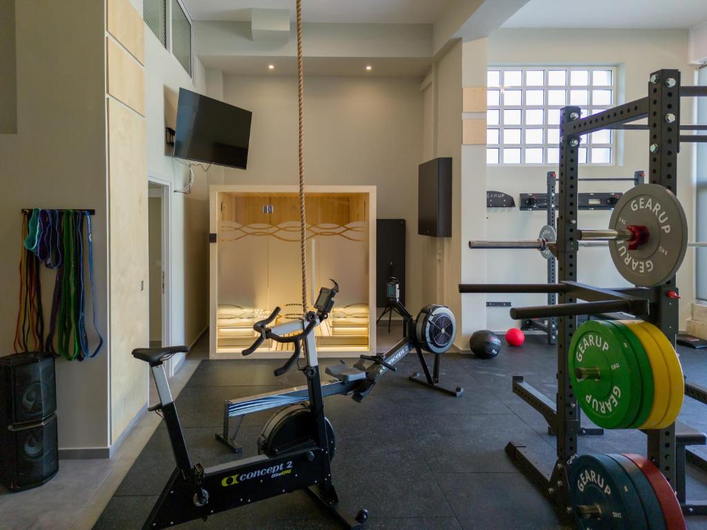 Fitness centrum a/nebo fitness zařízení v ubytování Kipo Paradiso Spa, Yoga & Gym Resort