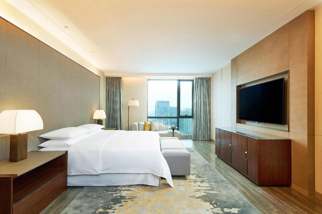 TV a/nebo společenská místnost v ubytování Four Points by Sheraton Jiaxing